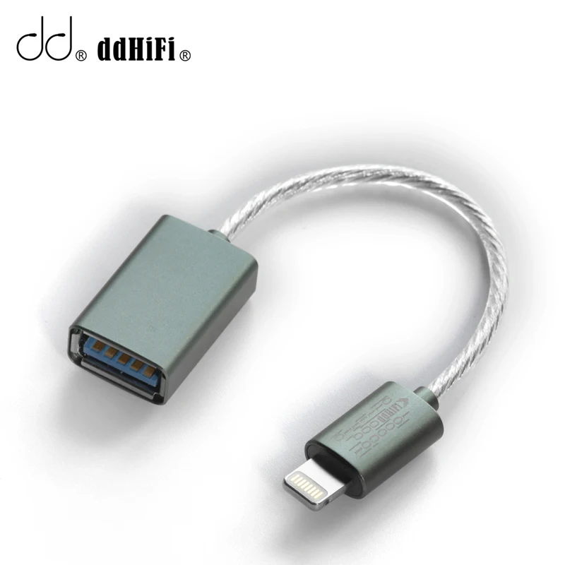 DD ddHiFi MFi06F Lightning to USB-A Female USB OTG Cable Use for Connect iOS Devices with SMSL Topping GUSTARD FIIO DAC / AMP on.DD ddHiFi MFi06F Кабель Lightning к USB-A Female USB OTG Используется для подключения устройств iOS к SMSL Topping GUSTARD FII