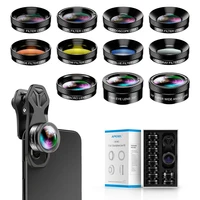 apexel 11 in 1 camera phone lens kit wide angle macro full colorgrad filter cpl nd star filter for iphone xiaomi all smartphone