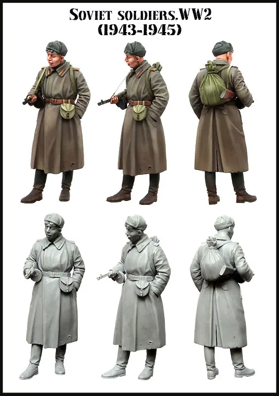 

Resin Soldier 1:35 World War II winter Soviet armed soldier scout Soviet soldier 975 new model