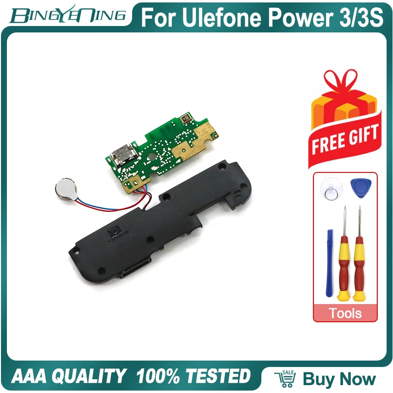 Для Ulefone power 3/3S плата с зарядным портом USB доска вибратор громкий динамик Ремонт Запасные аксессуары