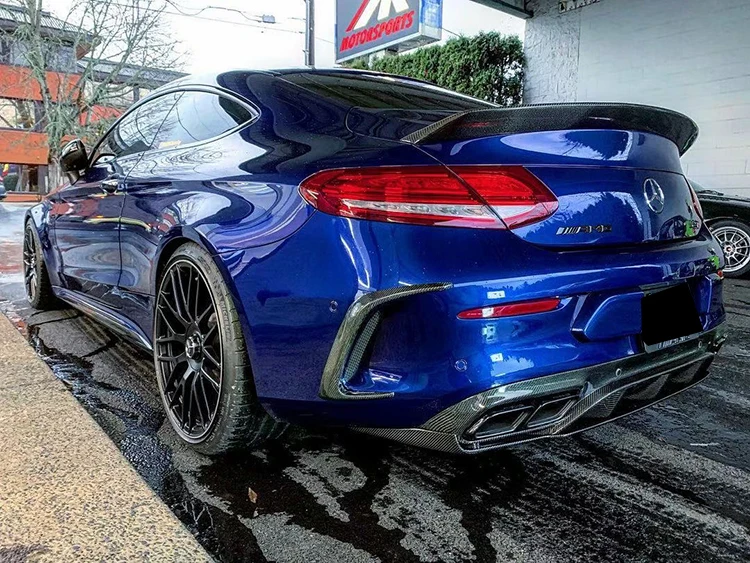 

2021 подходит для Benz W205 C-class C260c43c63 установка из углеродного волокна Fd угловой задний воздушный нож спойлер