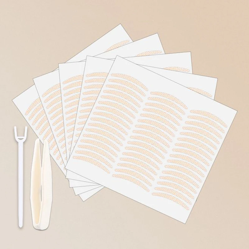 240 шт./5 упаковок газовое Сетчатое кружево Невидимый двойной веко Стикеры