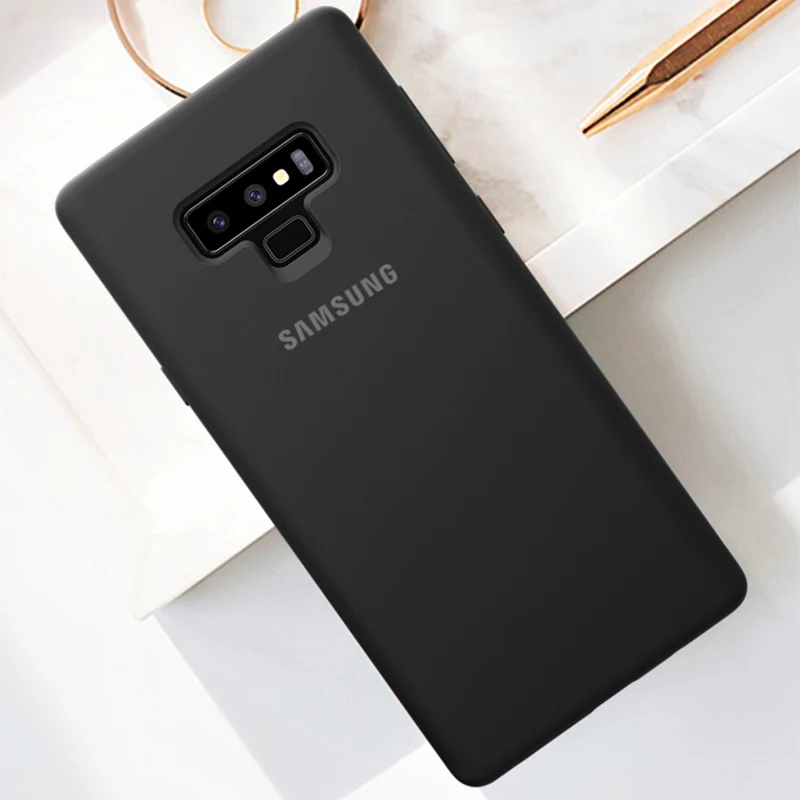 Силиконовый чехол для Samsung Note9 100% оригинальная задняя крышка деловой роскошный