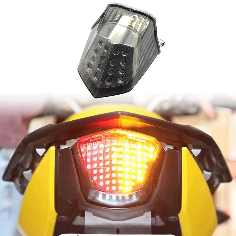 

Motorcycle Modified LED Turn Signal Rear Warning Tail Light Brake Light for Yamaha XJ6 FZ6R Diversion 600 2009-2014