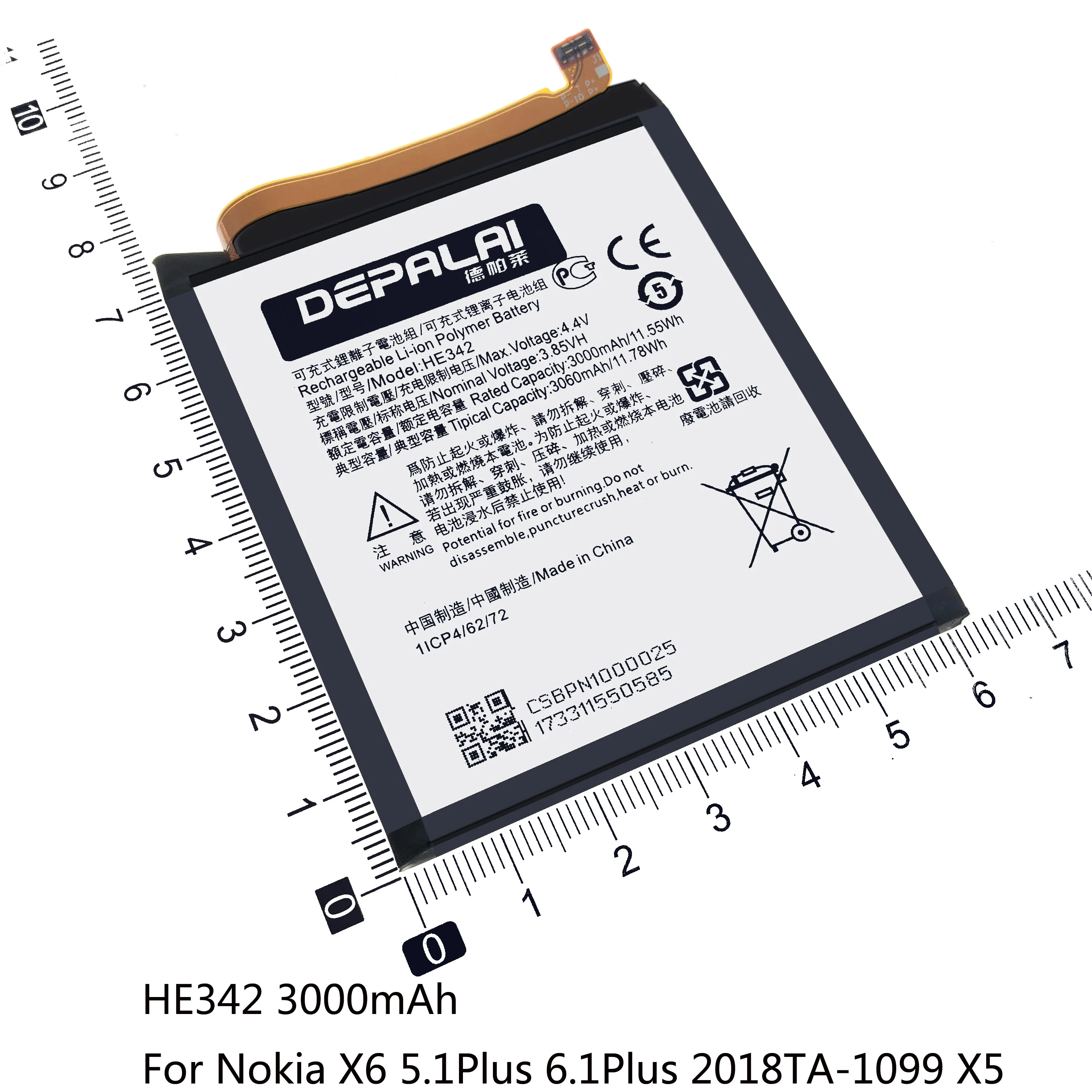 he342 he344 he345 he346 phone battery for nokia x6 2018 6 1 plus ta 1099 x5 ta 1109 5 1 nok 6 2nd gen 2018 7 plus batteries free global shipping