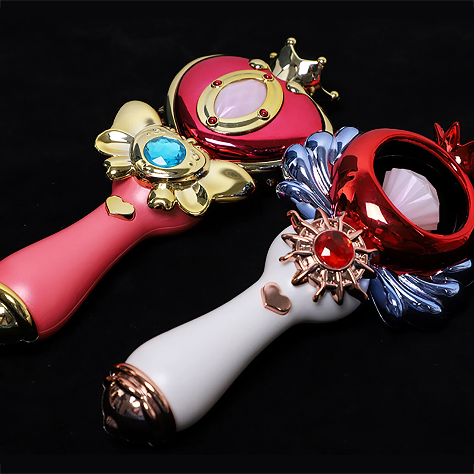 

Princess Pretend Magic Wand Toy for Kids Flash Star Heart Moon Fairy Stick Music LED Light Girl Birthday Party Gifts Toy