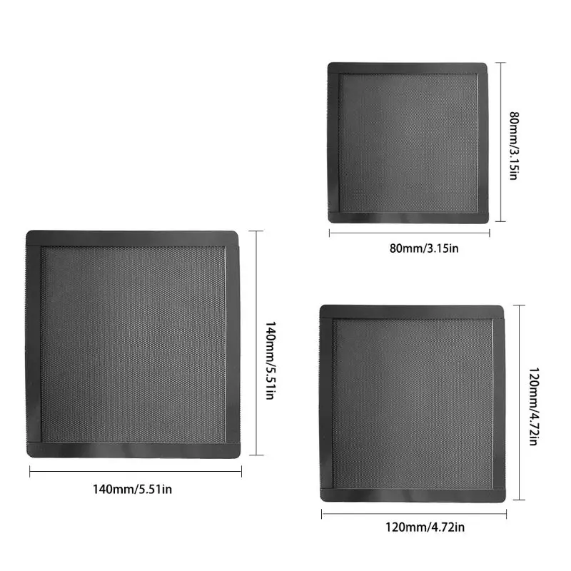 

LX0B 120x120MM/140x140MM Magnetic Frame Dust Filter Dustproof PVC Mesh Net Cover Guard for Home Chassis PC Computer Case Cooling