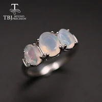tbjsimple opal gemstone ring natural ethiopia opal jewelry 3ct 925 sterling silver fine jewelry for women wife mom for women