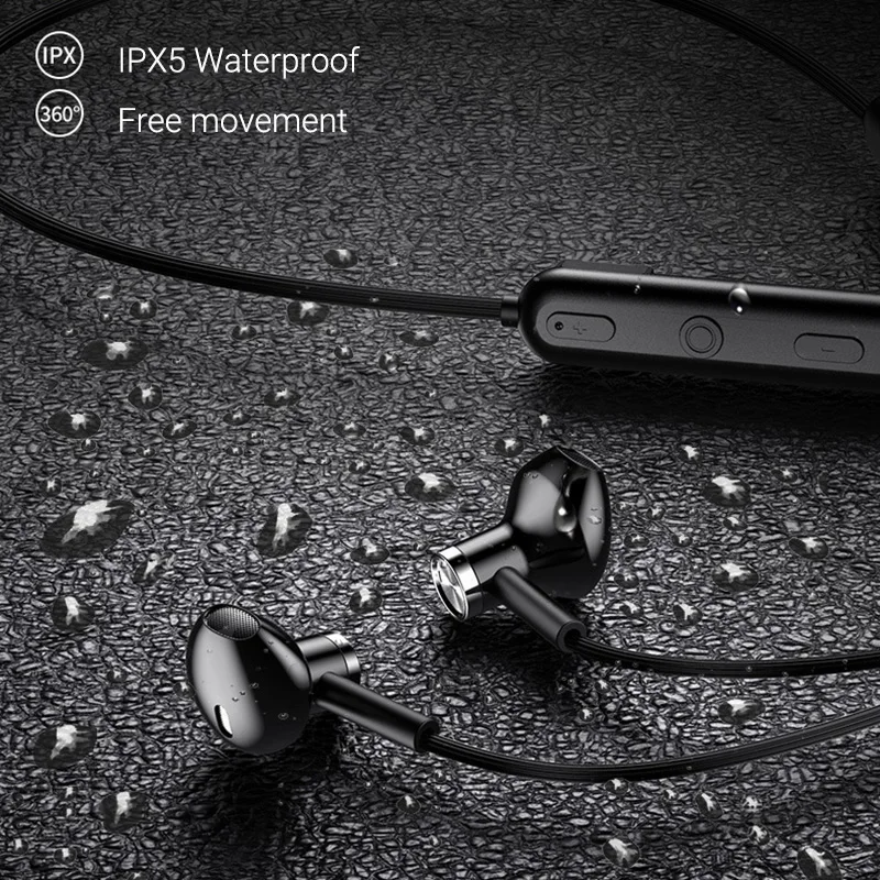 Магнитные беспроводные наушники EARDECO, Bluetooth наушники, спортивные беспроводные наушники, Bluetooth гарнитура, наушники с микрофоном