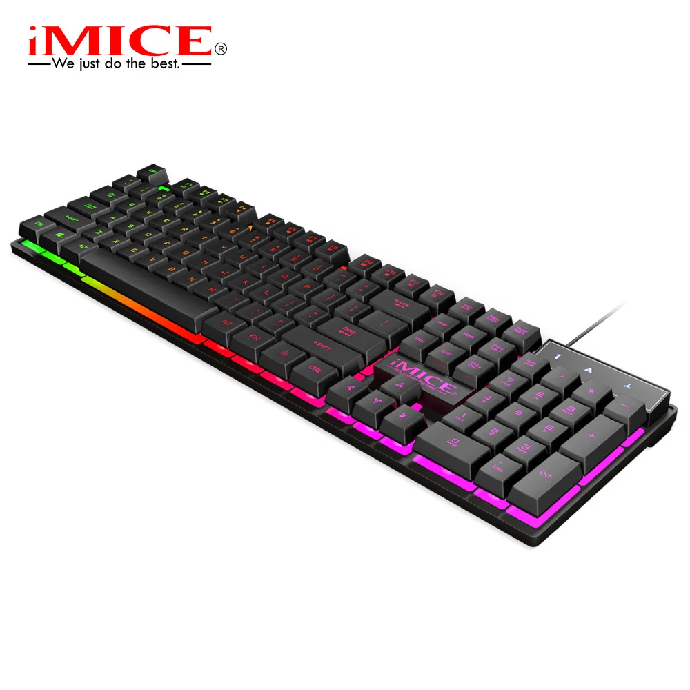 iMICE AK600 New Gaming Keybaord 104 Keycaps 3 Color LED Backlit Mechanical Click Felling Keyboard for Notebook PC | Компьютеры и офис