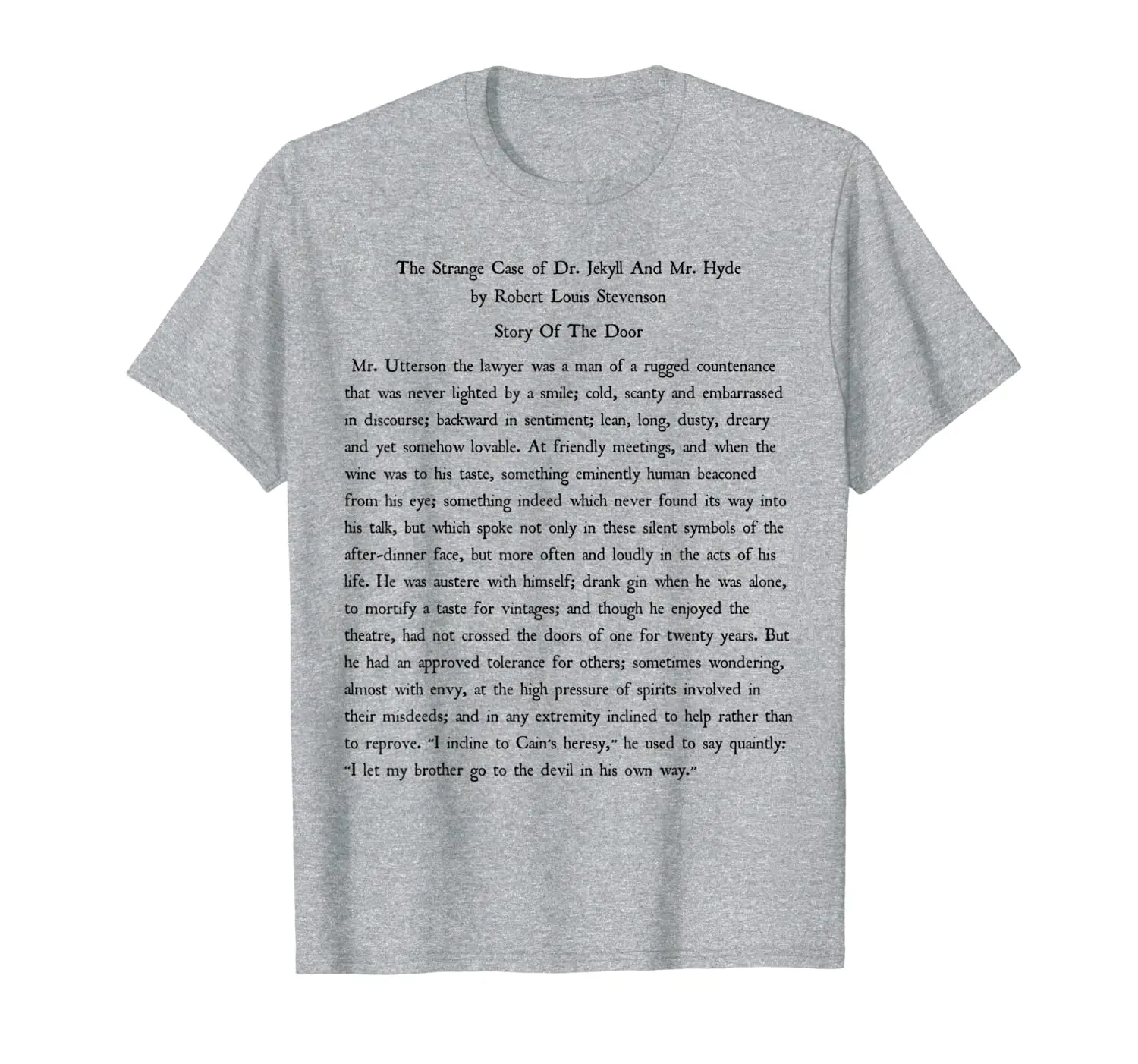 

Dr. Jekyll And Mr. Hyde Book Reader Vintage Text Gift Shirt