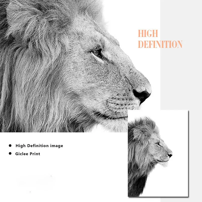 Скандинавские Африканские животные и картины с природным ландшафтом