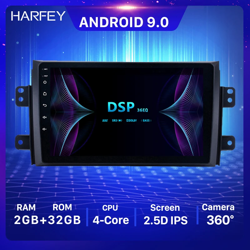 Автомобильный мультимедийный плеер Harfey Android 9 0 4 Гб + 64 ГБ HD сенсорный экран для Suzuki