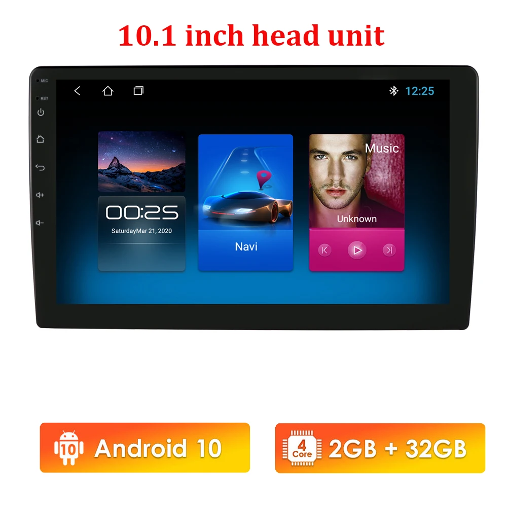 Автомобильный радиоприемник 2 ГБ + 32 Android 10 4G для 9 &quot/10'' Универсальный сменный