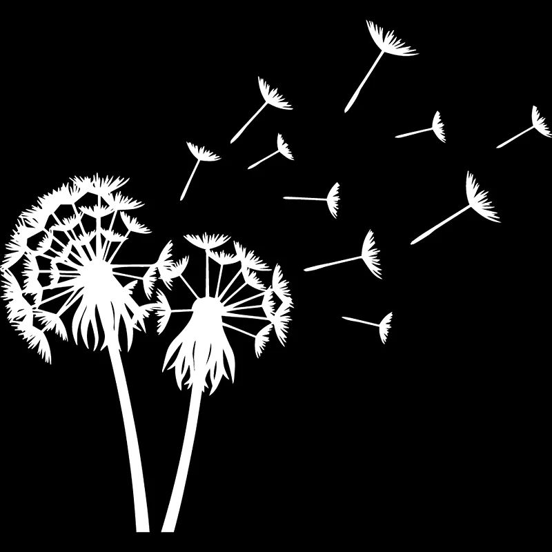 

15cmx14cm Interesting creative dandelion Vinyl Car stickers Decals Motorcycle Accessories Car-Window Decorative Goods PVC