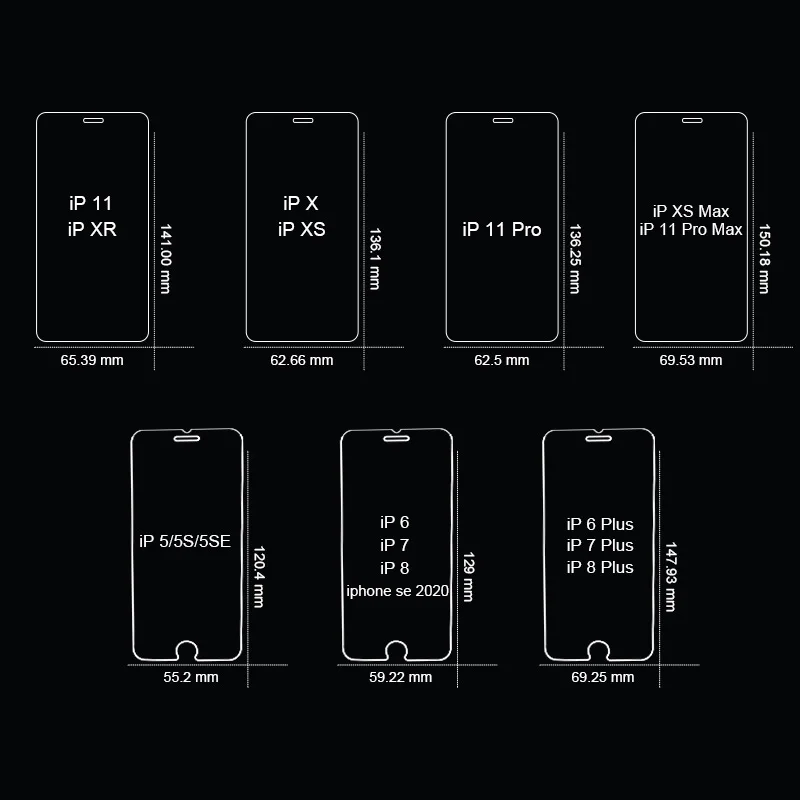 Защитное стекло закаленное для iPhone 11 Pro Max XR XS X 8 7 6 6S Plus 5|Защитные стёкла и плёнки