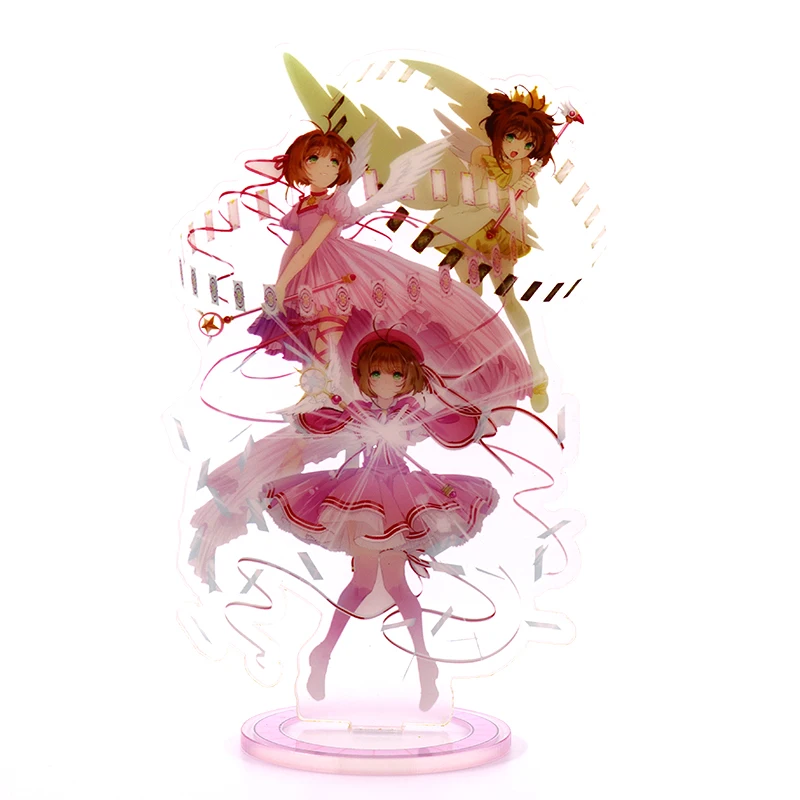 as pictured Аниме Cardcaptor искатель карт Sakura Li Shaoran прозрачная карта акриловая подставка фигурка настольное украшение Коллекция Модель игрушки Косплей Кукла - Цвет: as pictured