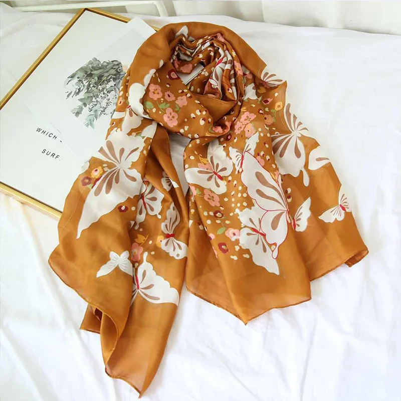 Шарф-бабочка женский Шелковый квадратный 180 х90 см |