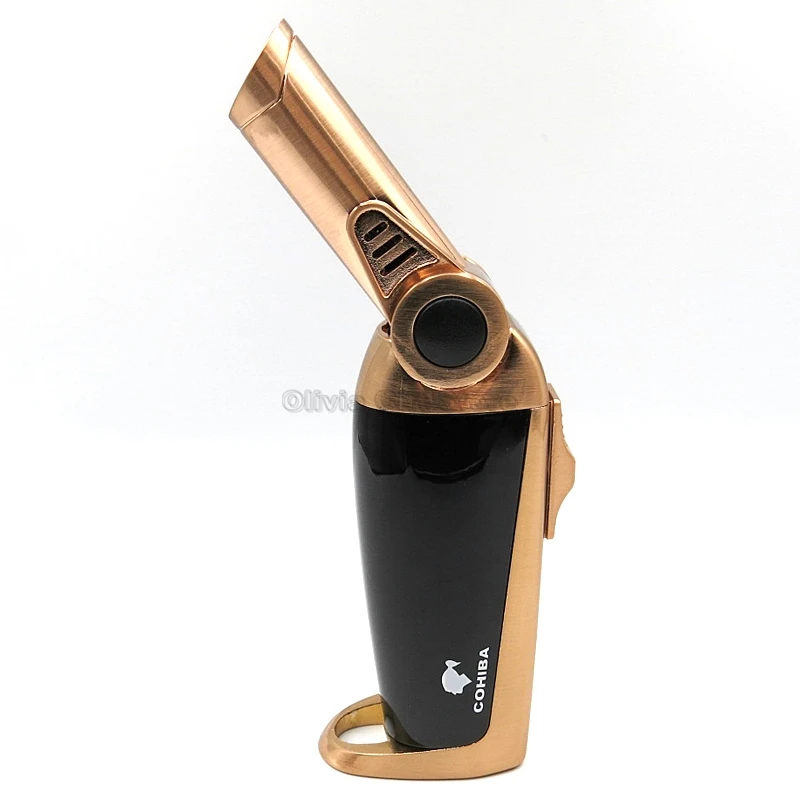 COHIBA вращающаяся струйная насадка Зажигалка для сигар стол 1 фонарь струйное