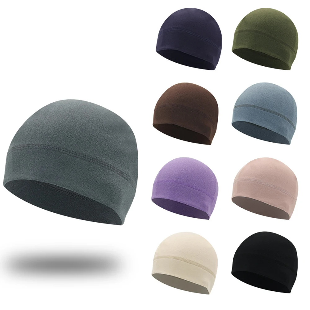 

Осенне-зимние велосипедные шапки Лыжные шапки без подкладки сохраняющие тепло шапки беговые уличные спортивные мужские женские плюшевые ш...