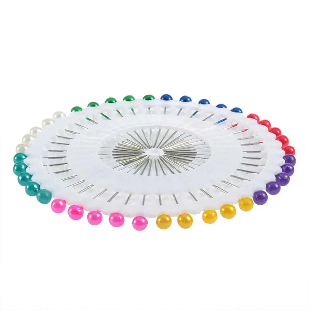 

35mm 480pcs/Set Sewing Pins Straight Pins Head pins Colorful White Round Pearl Head Dressmaking Quilting Pins for Crafts