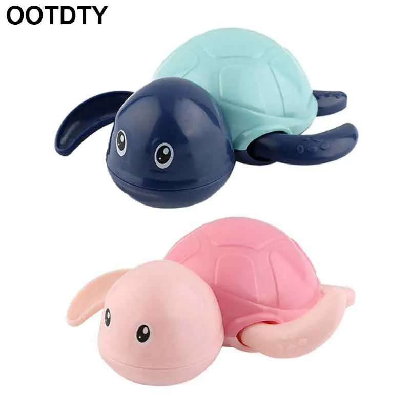 

Baby Safe Floating Bath Thermometer Baby Water Toy Infant Swim Turtle Wound-up Chain Clockwork Kids Beach Bath Toys