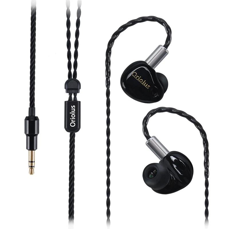 Oriolus Finschi 1DD+ 1BA гибридная технология Hifi монитор в ухо наушники без микрофона - Цвет: Hifi Black
