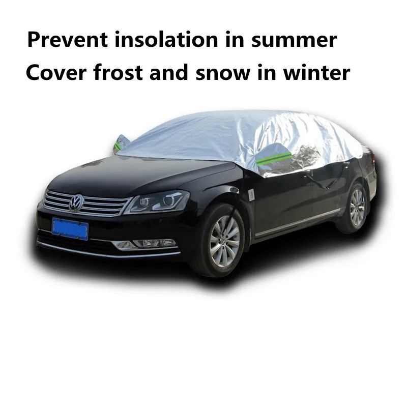 

Half Car Cover Sun UV Snow Dust Rain Resistant Durable Covers Automobile Accessories For Car Care covers Car Accessories