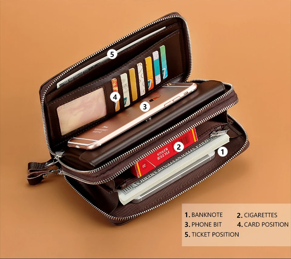 

Men Clutches PU Leather Short Wallet with Zipper Coin Pocket Vintage Big Capacity Male Short Money Purse Card Holder New Handbag