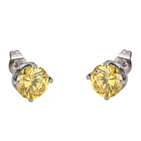 classic stainless steel zircon stud earrings for women girls trendy geometric vintage ladies ear jewelry birthday gift sp0786