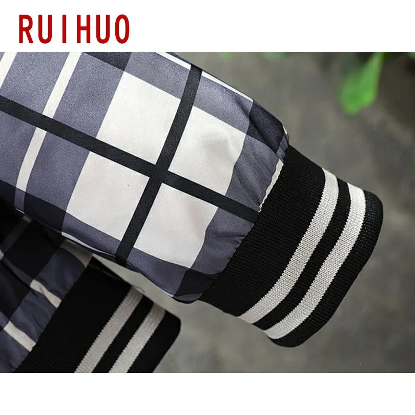 RUIHUO 2021 Новинка весны в красную клетку повседневная куртка Для мужчин пальто