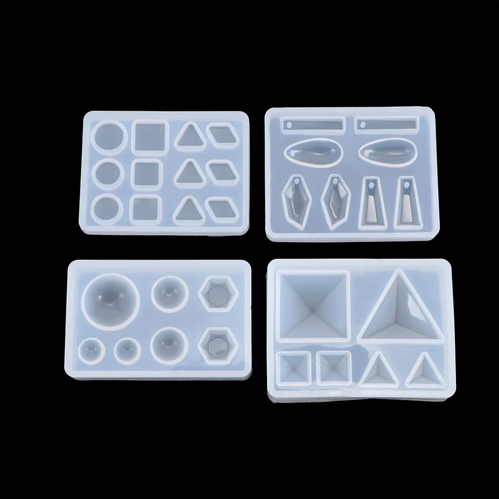 Прозрачная силиконовая форма геометрической формы для ожерелья подвески из УФ