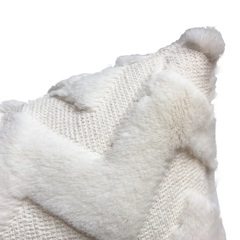 

Nordic Posh Soft Plush Fur Fleece Pillow Cover 43x43cm Squar Room Decorative Cushion Cover Throw For Home Goods Pillowcase