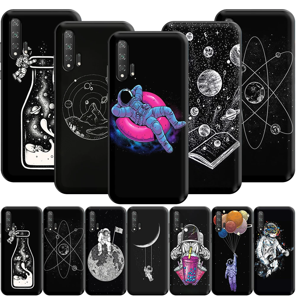 Силиконовый чехол с изображением космонавта для Huawei Honor V30 30 8 8A 8X 8C 9 9X 10 Note View 20 20S Pro