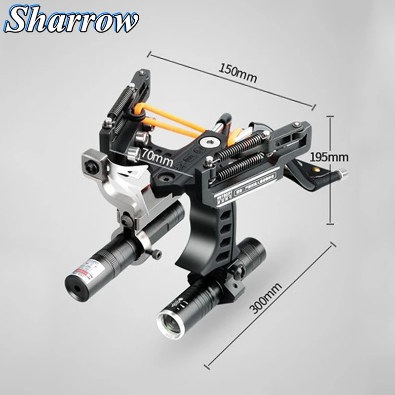 Профессиональный охотничий мощный Рогатка для рыбалки лук Лазерная арбалет из