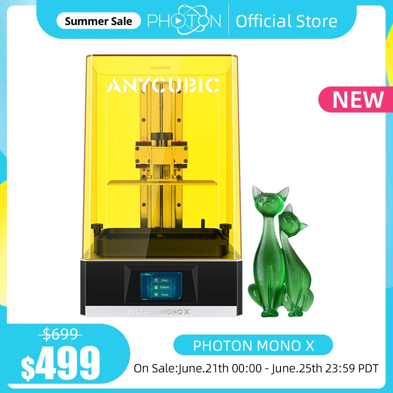 3D принтер Anycubic Photon Mono X монохромный 8 9 дюйма 4K с ЖК экраном размер печати 192*120*245 мм