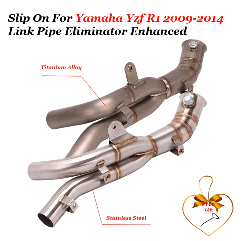 Yamaha Yzf R1 2009-2014 motosiklet egzoz sistemi değiştirmek katalizör orta bağlantı borusu hariç gelişmiş Slip-On eliminator