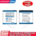 Аккумулятор LOSONCOER 1700 мА  ч для экшн-камер SJCAM SJ9, серии STRIKE SJ9, SJ9 MAX, SJ10 PRO, SJ10X 4K