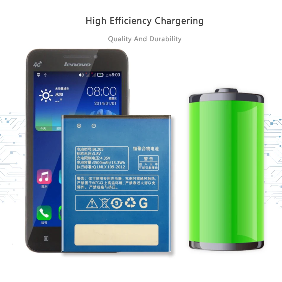

3600mah for Lenovo P770 BL205 Battery 3500mAh Battery for Lenovo P770