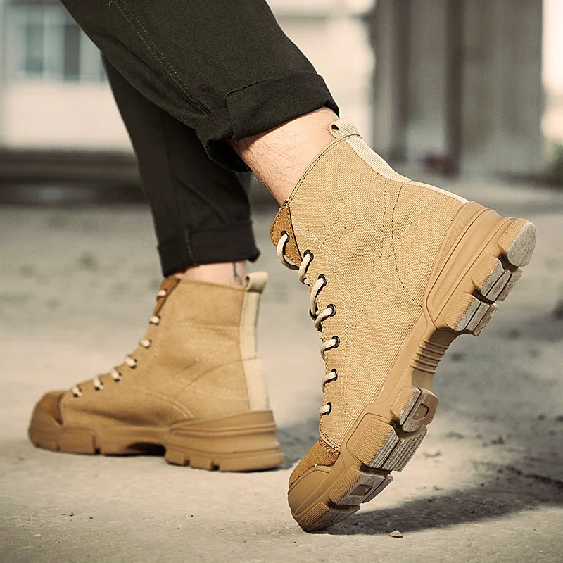 Мужские повседневные ботильоны в байкерском стиле мужские зимние ботинки