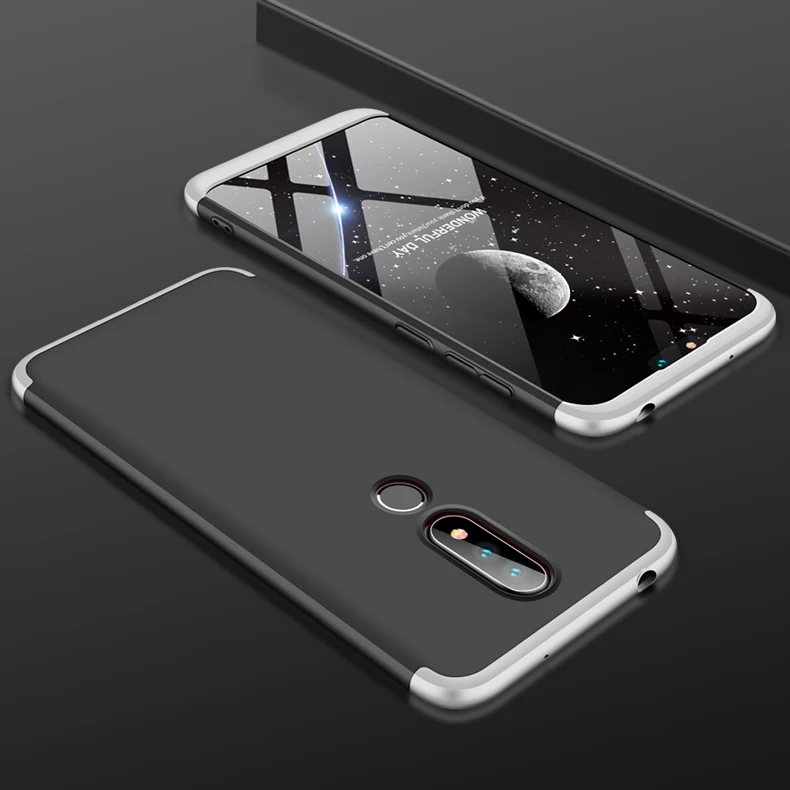 Для Nokia 6,1 Plus TA 1103 чехол Nokia X6 360 градусов защищенный полный корпус матовый чехол для nokia6,1 Plus Твердый защитный чехол - Цвет: 3