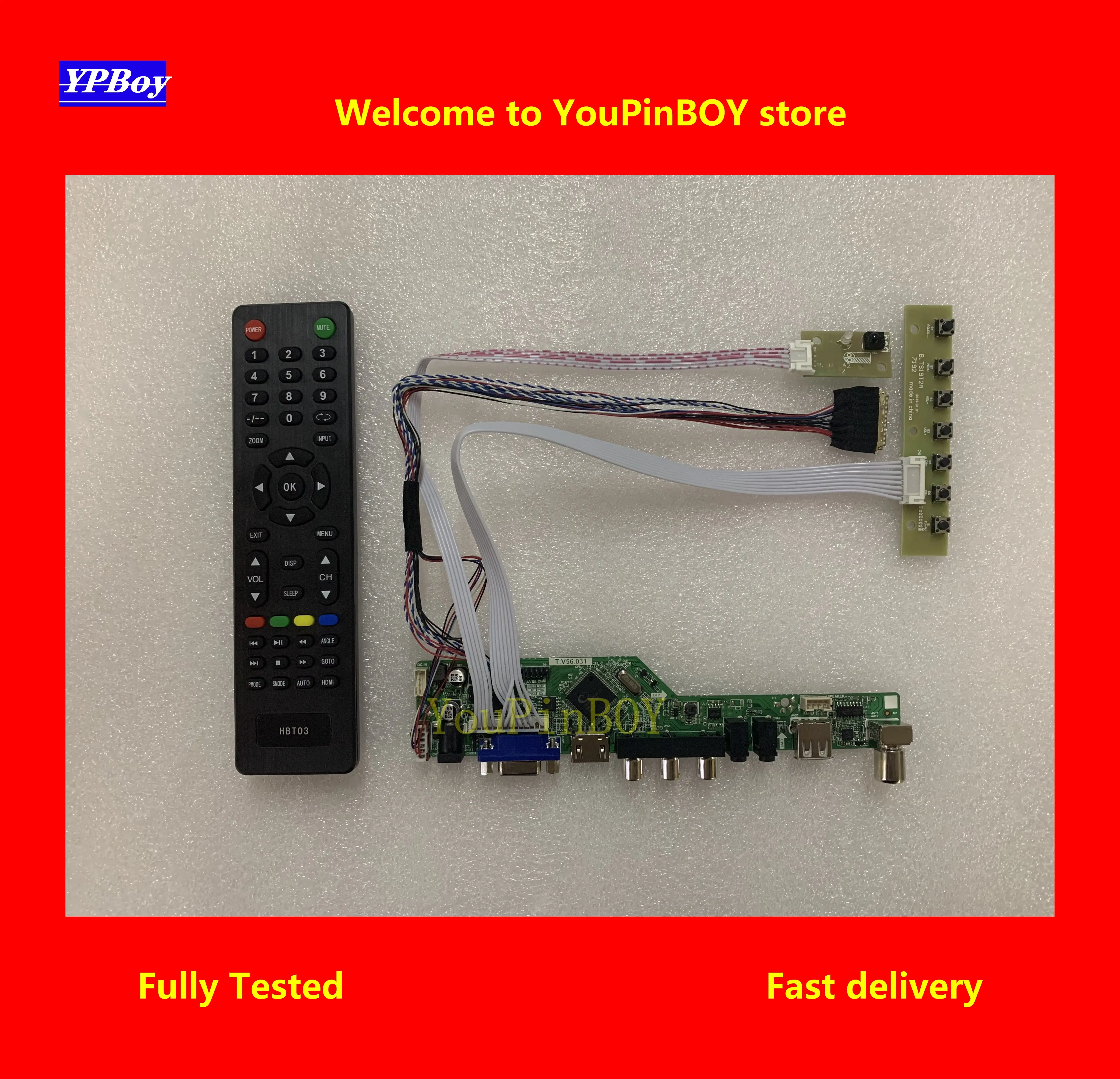 Комплект YouPinBOY для B156XTN02.0 B156XW02 V.2 V.6 LTN156AT24 ТВ + HDMI VGA AV USB светодиодный ЖК экран плата