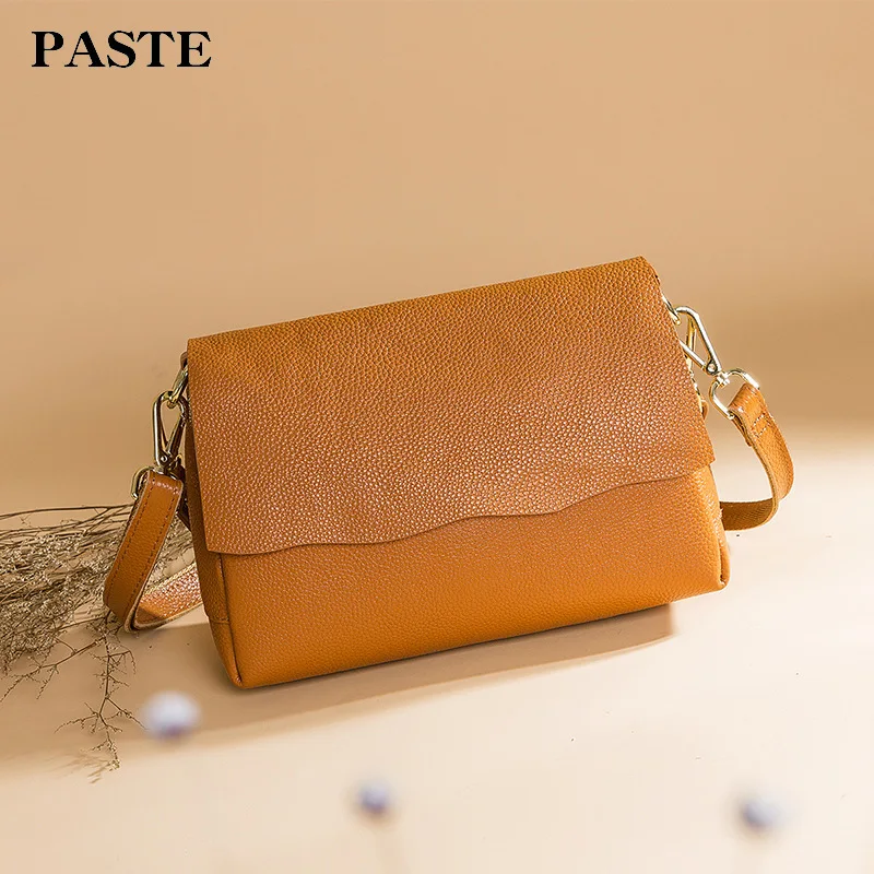 

2019 fashion head layer cowhide one shoulder leather handbag