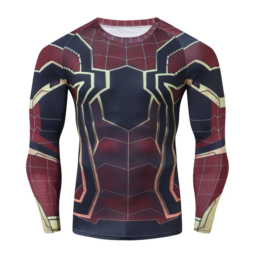 Бесконечные Мстители 3D войны печать для мужчин сжатия манго реглан футболка