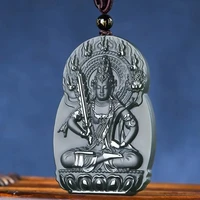 hetian jade zodiac buddha void tibetan bodhisattva pendant taqing patron saint quality necklace fine jewelry accessories