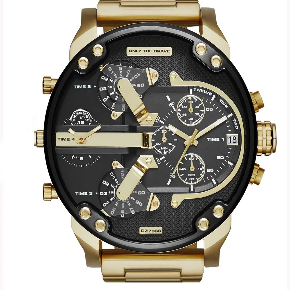 

Men's watch top brand macho sports alloy large dial watch trend technology sense design men's casual chronograph watch gift