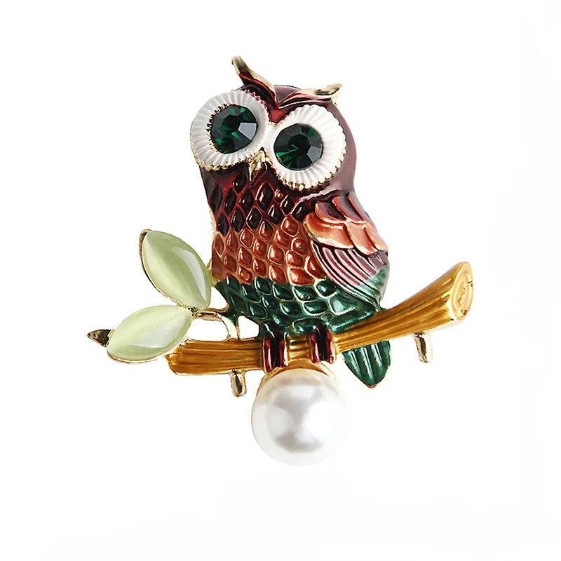Старинная Женская Мужская брошь в виде совы корейский сплав цинка модный