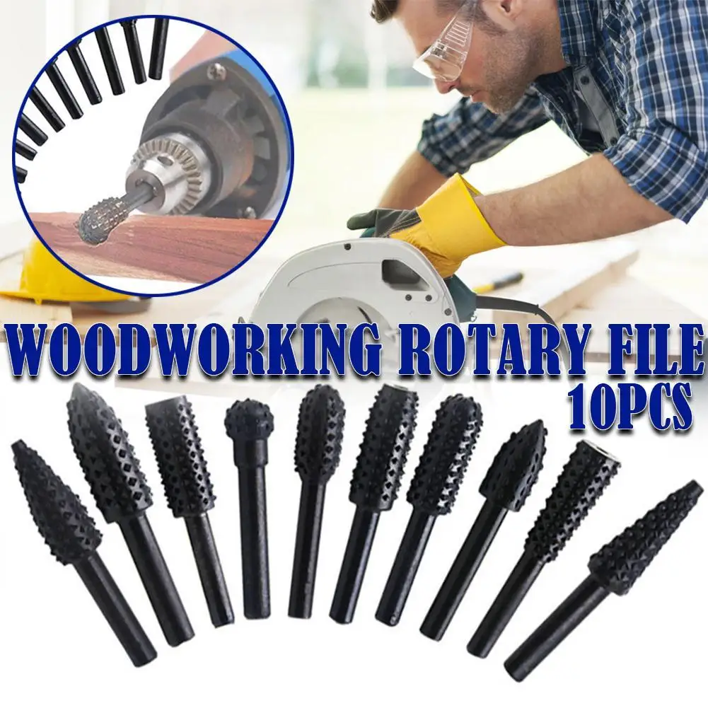 

10pcs set 1/4'' drill Bit Cutting Tools For Woodworking Knife Wood Carving Tool