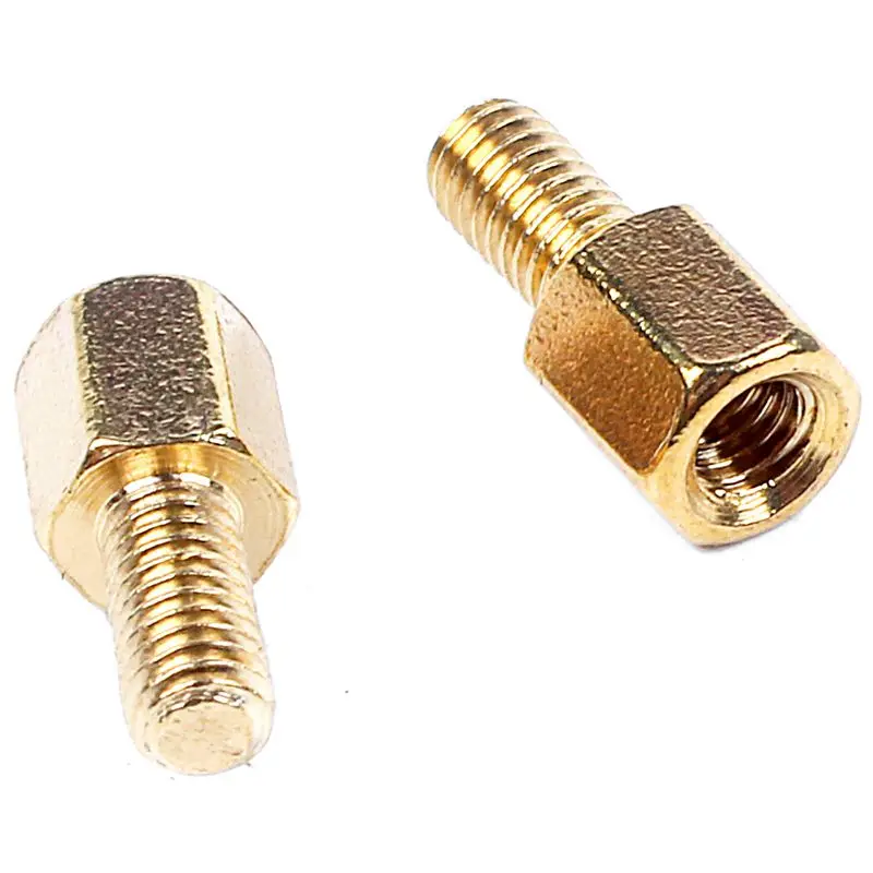 100 шт латунный шестигранный проставочный винт с внутренней резьбой на наружную