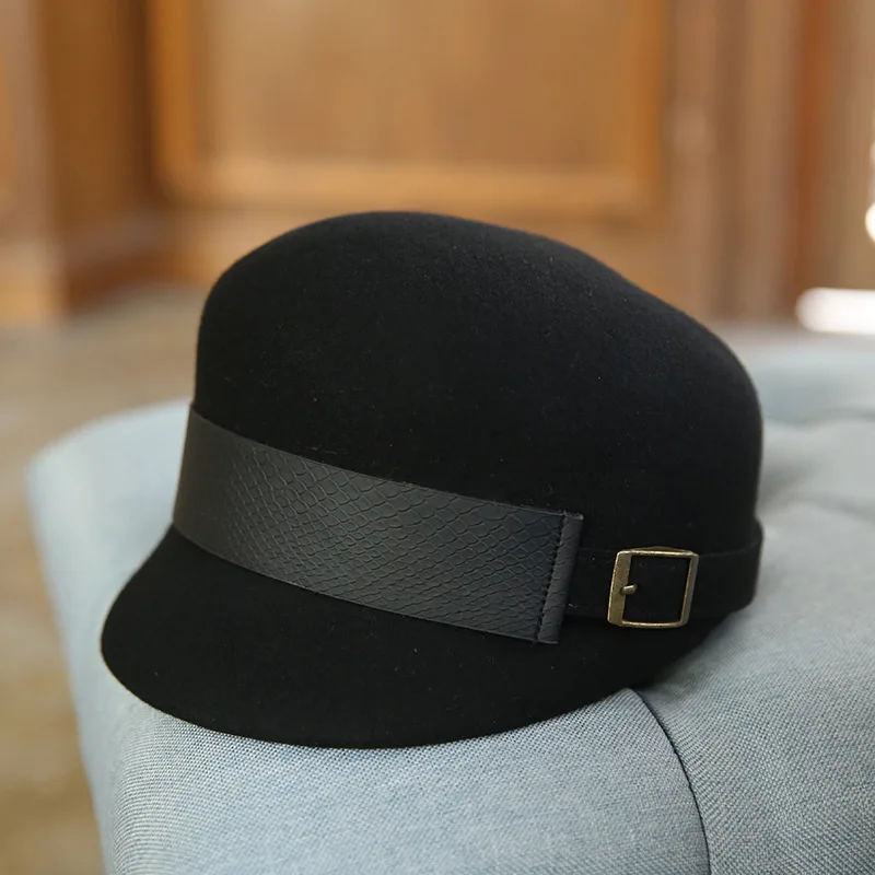 Мужская кепка для верховой езды с кожаным ремнем женские вечерние Кепка модная